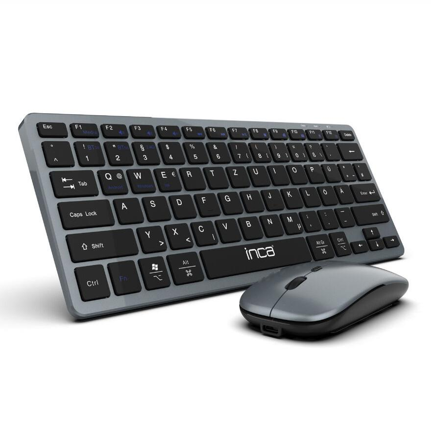 cian technology INCA IBK-572BT Wireless Billentyűzet + egér - Német (IBK-572BT)